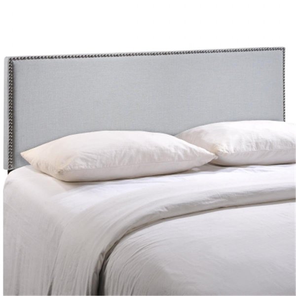 East End Imports Region Full Nailhead Upholstered Headboard- Gray MOD-5217-GRY